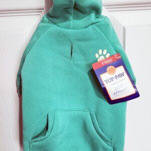 Top Paw Hoodie for Dogs, Green w/Pawprint *NEW*